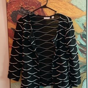 Black and white cardigan